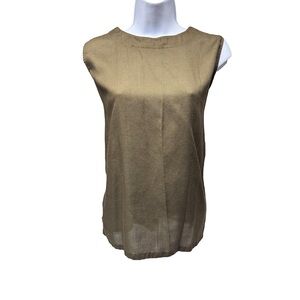 Lands’ End Green Sleeveless Blouse